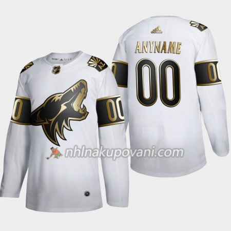 Arizona Coyotes Dresy med eget tryck Adidas 2019-2020 Golden Edition Bílá Authentic - Pánské